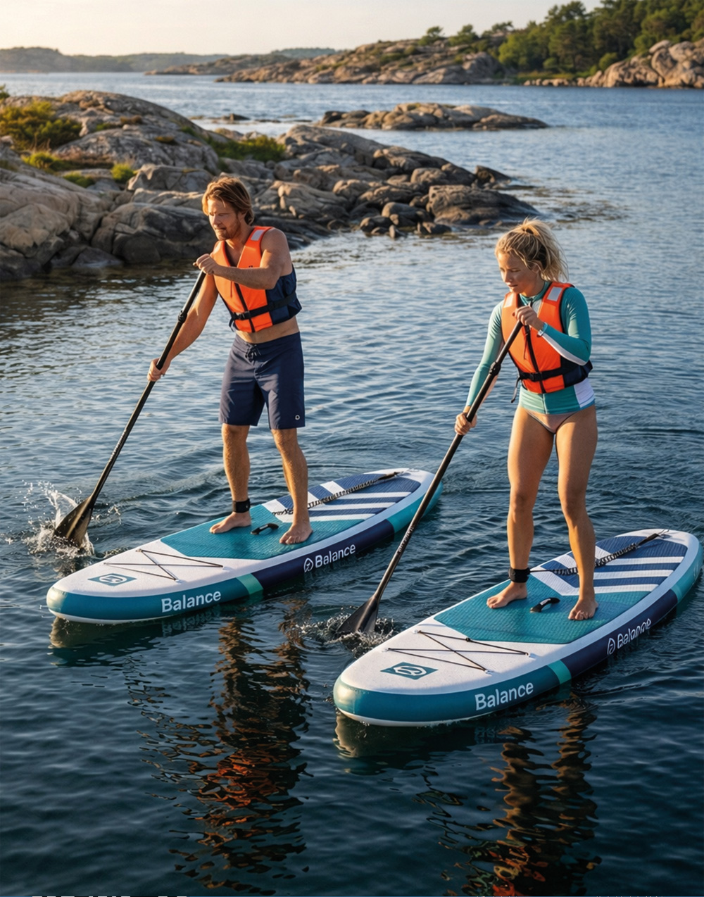 Stand up paddle board by the water