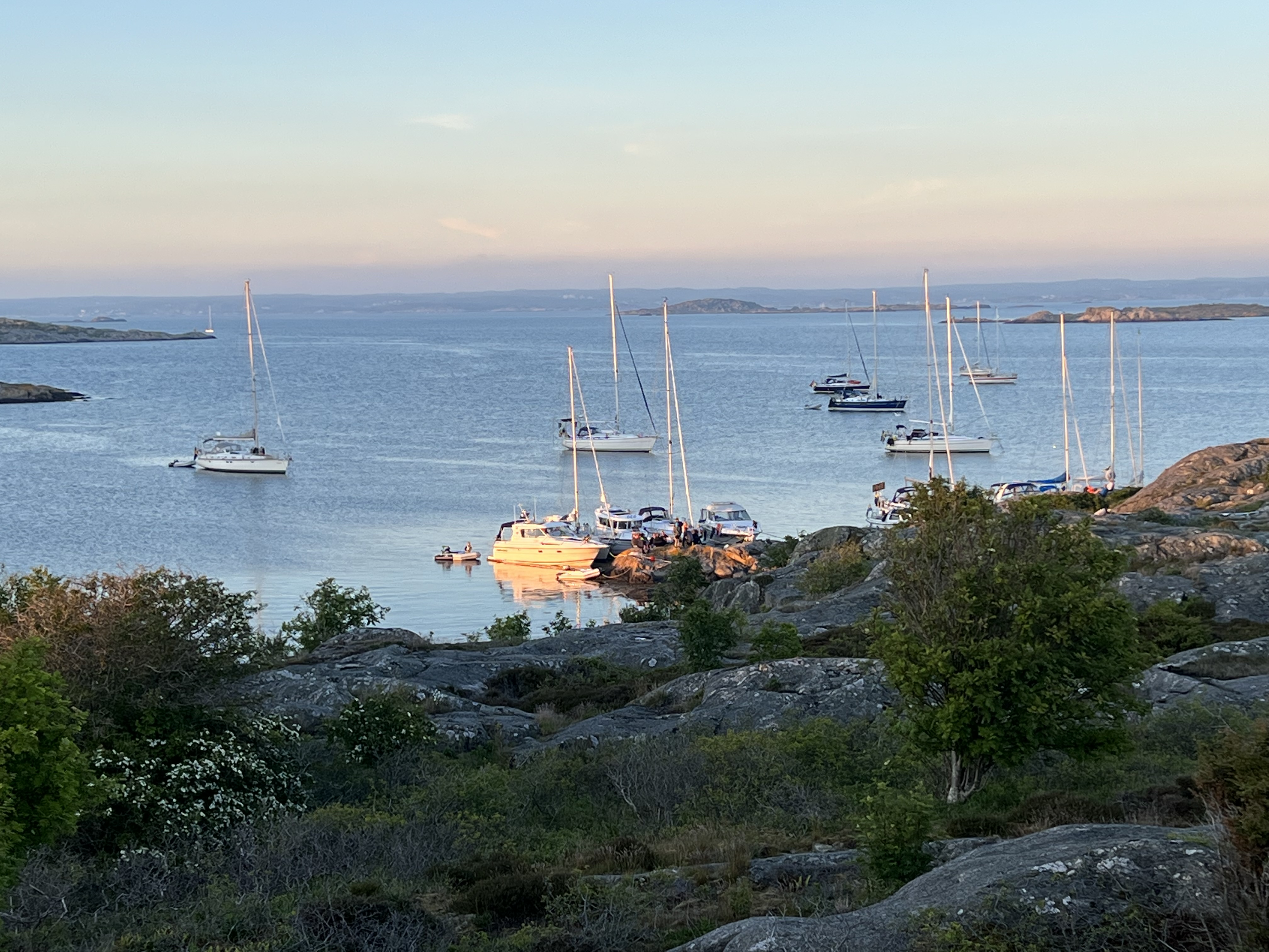 Coastal sailing view