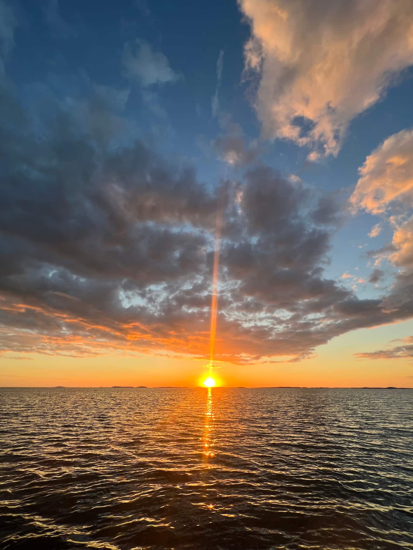 Sun over the water
